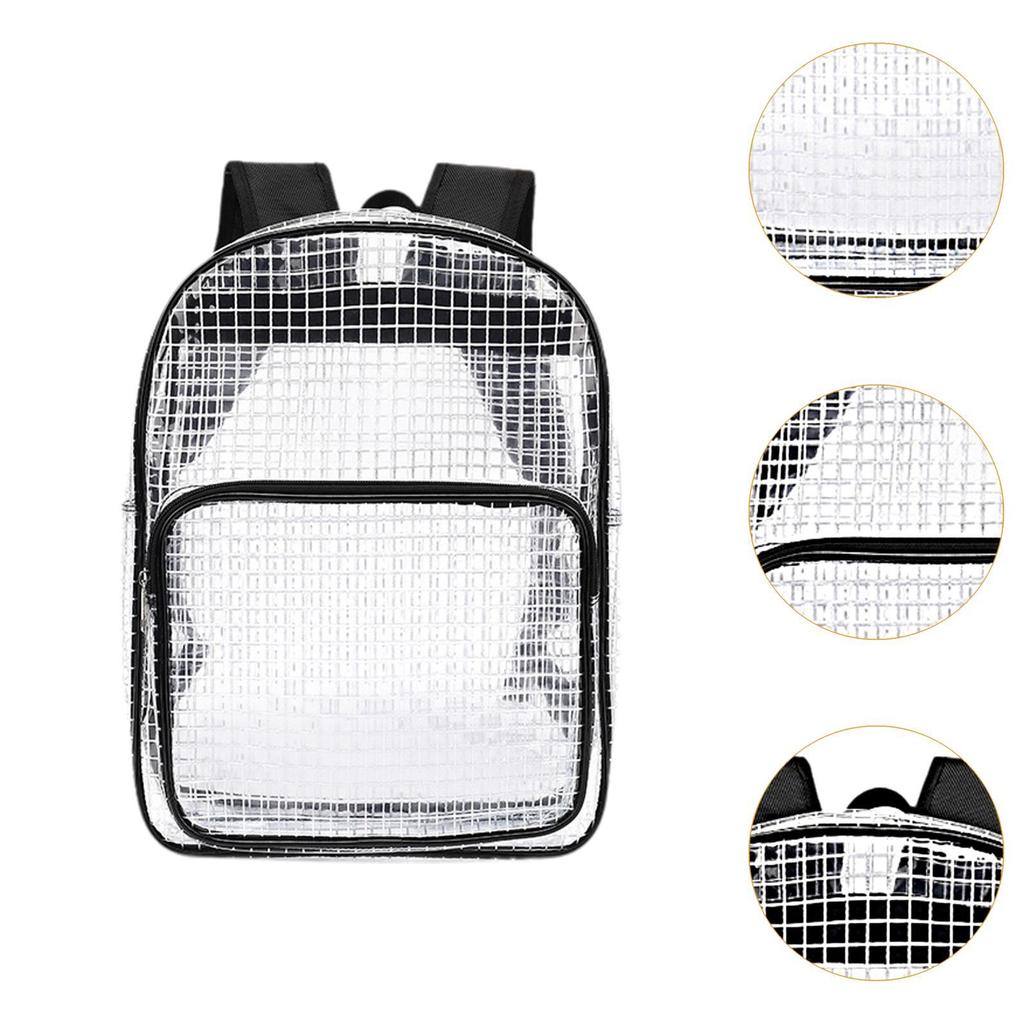 Cleanroom Tool Bag Tool Pouch Organization PVC Workbag Clear Backpack Engineer Bag for Security Sports Work Travel Plumber