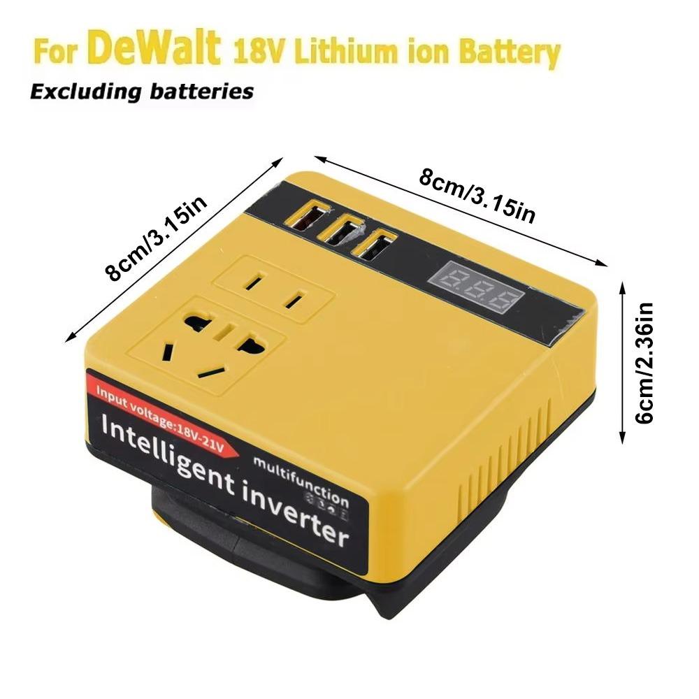120W Lithium Battery Inverter DC 21V To 220V High Power Power Converter Transformer 3 USB Ports Multifunction for Makita