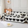 Cute Heart Shape Sofa Cover Chenille Sofa Towel Blanket Couch Cover Tassel Non-Slip Decorative Dust Cover Furniture Protector