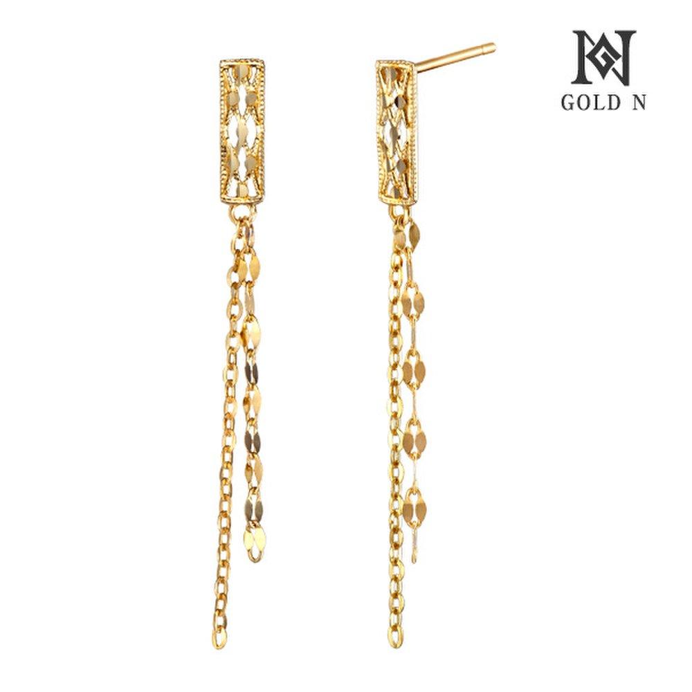 Gold N 14K Cynical Chain Earrings Yg