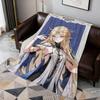 game Wuthering Waves Cartethyia Flannel soft warm plush blanket for sofa living room pet hogar bedroom gift home Car portable