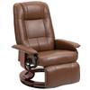 Recliner, Reclines 145 Degrees, Adjustable Footrest, Faux Leather, 360 Degrees Rotatable, Up To 120 Kg, Brown