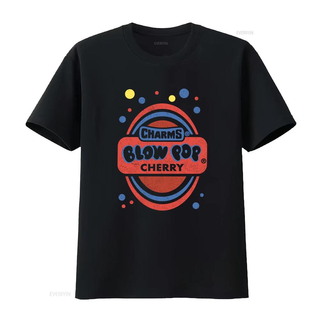 Retro Vintage Cherry Candy Logo Print Casual Streetwear T Shirt vintage Washed designer clothes