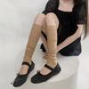 Soild Color Women Leg Warmers Summer Long Socks Women Stockings JK Lolita Girls Kawaii Cute Ruffle Socks Foot Cover Leg Warmers