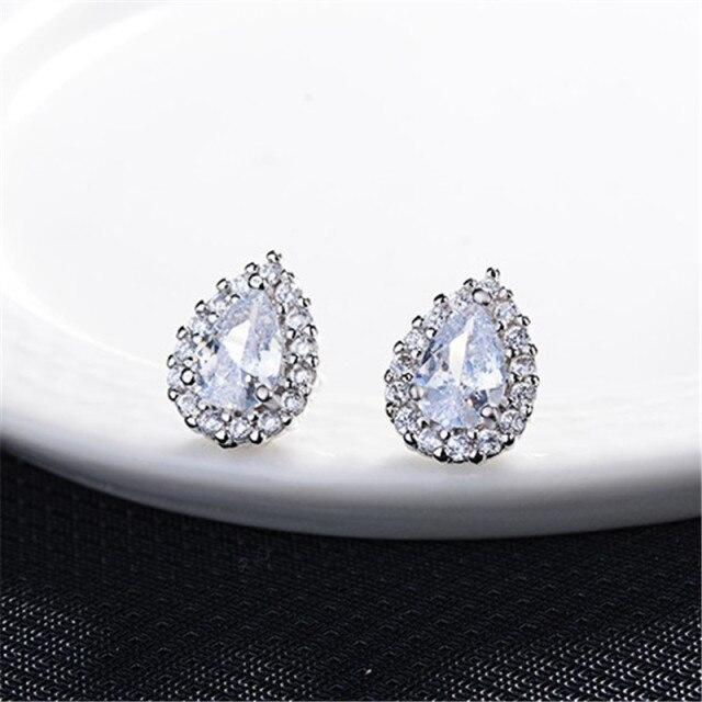 925 Sterling Silber Kristall Piercing Ohrstecker Für Frauen Hochzeit 2022 Trendy Schmuck Pendientes Eh1283