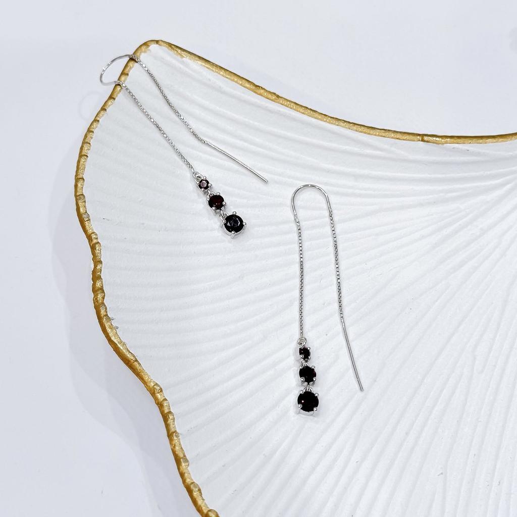 Brincos em prata com granada natural 2.107 quilates (2167457)