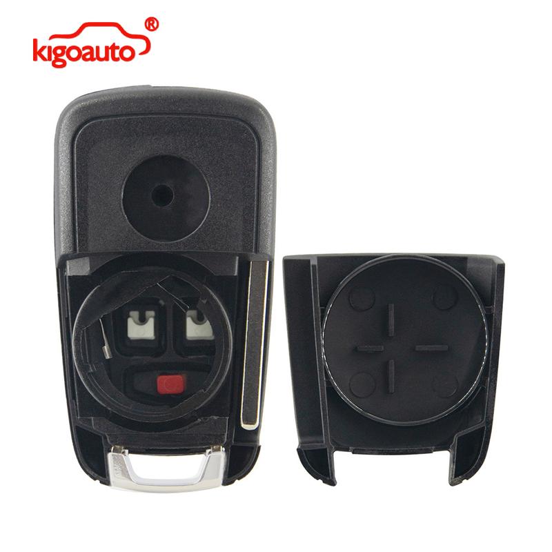 Kigoauto Afstandsbediening Sleutelhoes Shell 5 Knoppen Klapsleutel Fob Vervangende Hoes voor Buick LaCrosse GL8 Chevrolet Volt 2010-2015