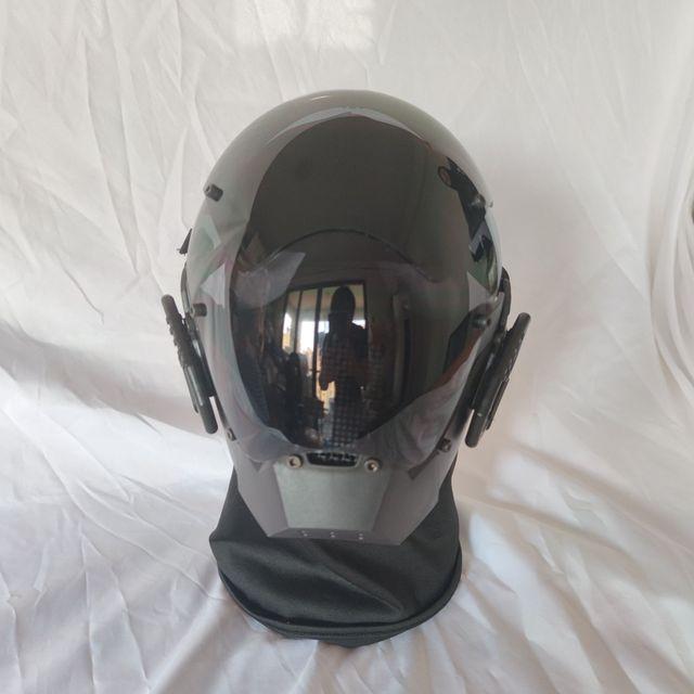 Casco Cyberpunk Cosplay Rastrellature Maschera Cool Con Luce Led Maschera Shinobi Samurai Treccine Regalo di Natale Compleanno Rastrellature Ali
