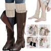 Stretch Knitted Women's Leg Warmers Solid Color Thermal Cuffs Boot Sock  Female Use