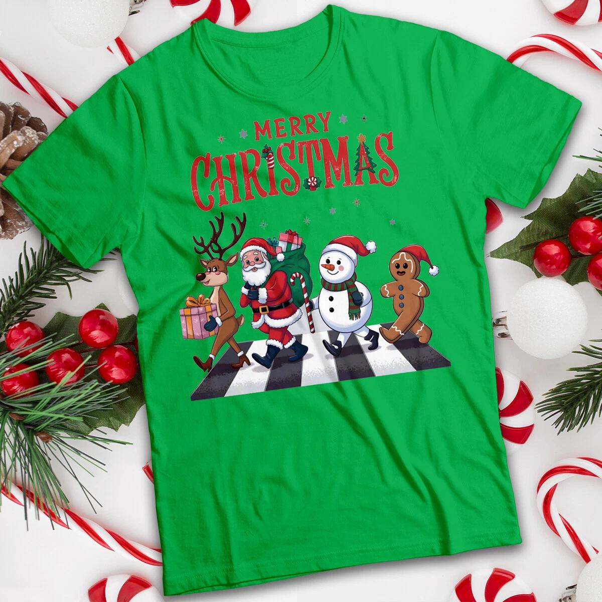 Cute Christmas T-Shirts Santa Reindeer Funny Ugly Tee 100