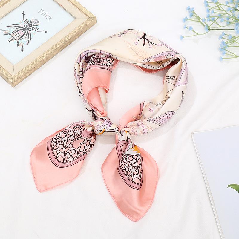 New Fashion Zebra Printed Square Scarf Soft Satin Thin Smooth Neck Scarf 70*70Cm Vintage Style Sunscreen Headscarf For Women