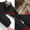 Black Gold Daddy Jacket Stand-Up Collar Jacket Winter Fleece Business Casual Thickened Medium Men's Jacket