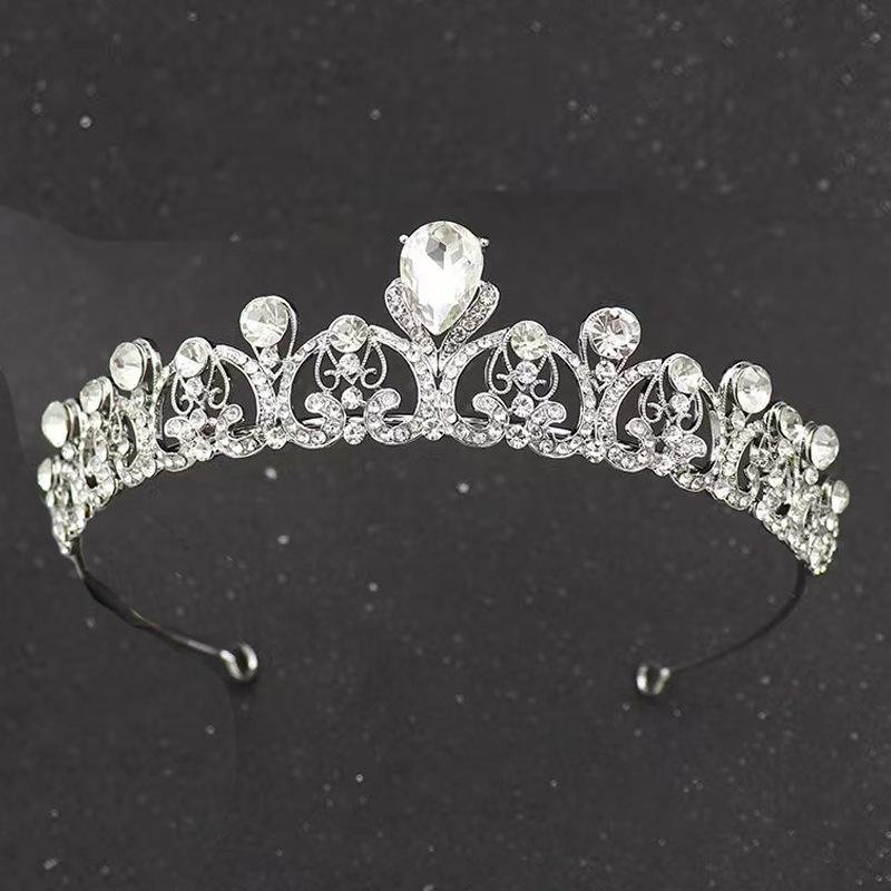 

Новый обруч для невесты с хрустальной короной, свадебные аксессуары, аксессуары для волос из сплава с кристаллами, свадебные аксессуары для волос
