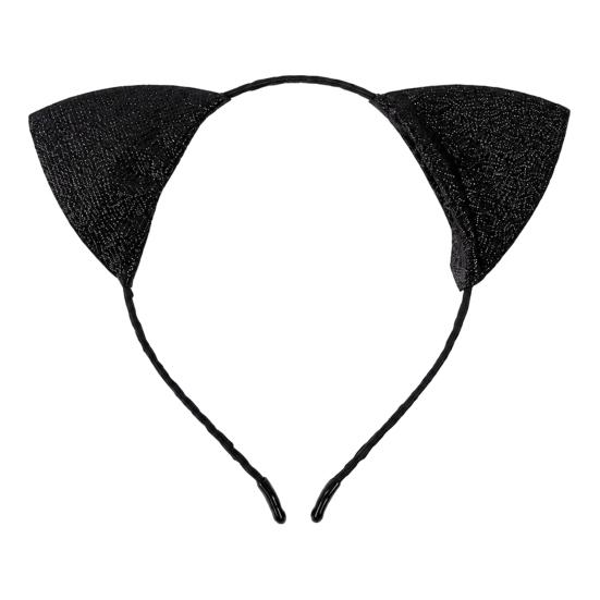 Sparkly Headpiece for Photoshoots Furry Cat Ears Headband Women, Glitter Ear Hair Cosplay Costume Props Accessory Halloween Party And Masquerade