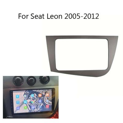 Double Din Radio Frame For Seat Leon 2005-2012 Left Hand Drive Head Unit Fascia GPS Navigation Stereo Refitting Panel Dash
