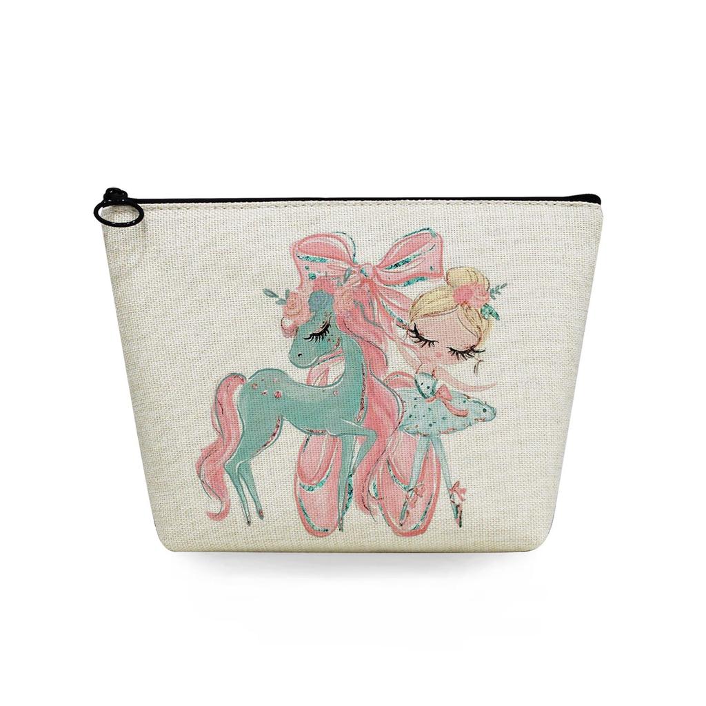 Women Ballet Girl Print Cosmetic Bag Toiletries Organize Travel Storage Case  6368