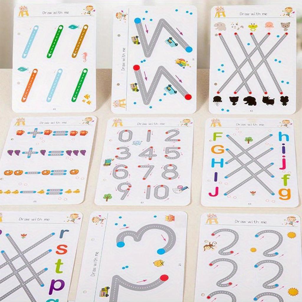 Children's Pen Control Training Copybook Tracing Book Children's Calligraphy Practice Book Children's Painting Book Coloring Picture Book 50ml