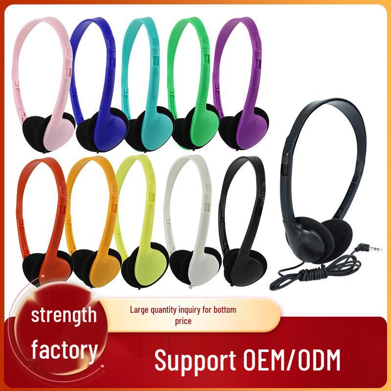 

Affordable Wired Over-Ear Headphones, 3.5mm Jack, Plug-and-Play for Computers, Tablets, Phones, Customizable with Silk-Print Logo чорний