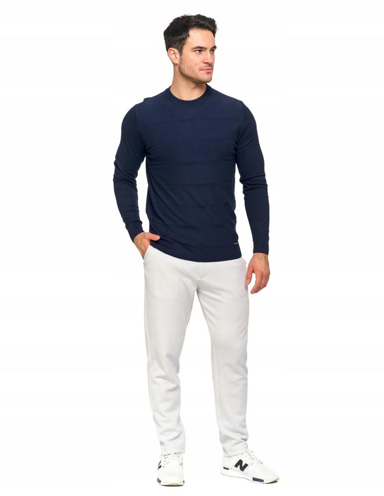 Men's Sweater Elegant Classic Viscose Fashionable Long Sleeve MORAJ XXL Navy