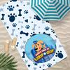 S-Sicherheitssheriff Labrador Handtuch Polyester Strandhandtuch Schnelltrocknend Sandfrei Badetuch für Sommer Pool Reise Urlaub
