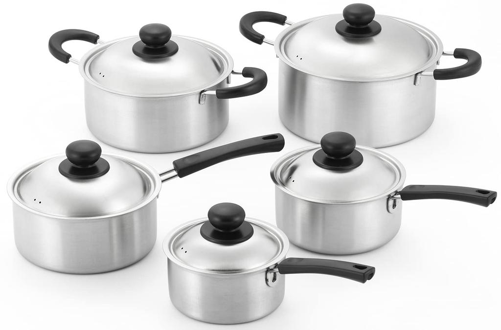 Yoshikawa Cook Easy Saucepan, 14cm, Gas and Induction Compatible, Stainless Steel, Made In Japan, SJ3318, Silver