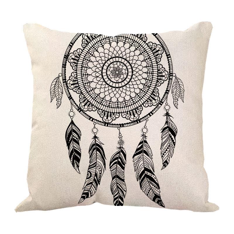 Dreamcatcher Printed Bay Window Decoration Pillow Case Car Waist Pad Pillow Sofa