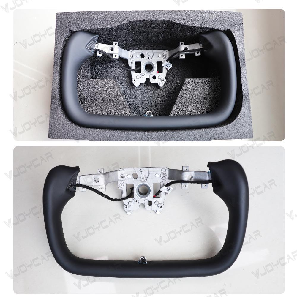 Tesla Yoke Steering Wheel 2.0 Leather Stitch Color Block Cover for Model 3 & Model Y
