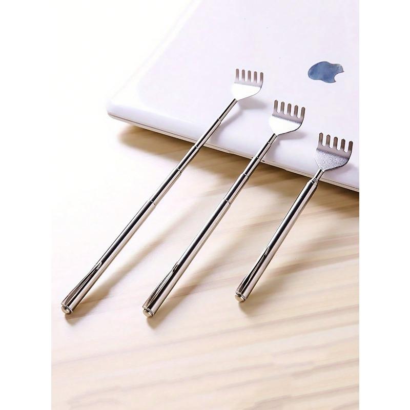 Pen-Style Retractable Back Scratcher - Stainless Steel Portable Itch Relief Tool, Multi-Function Massager