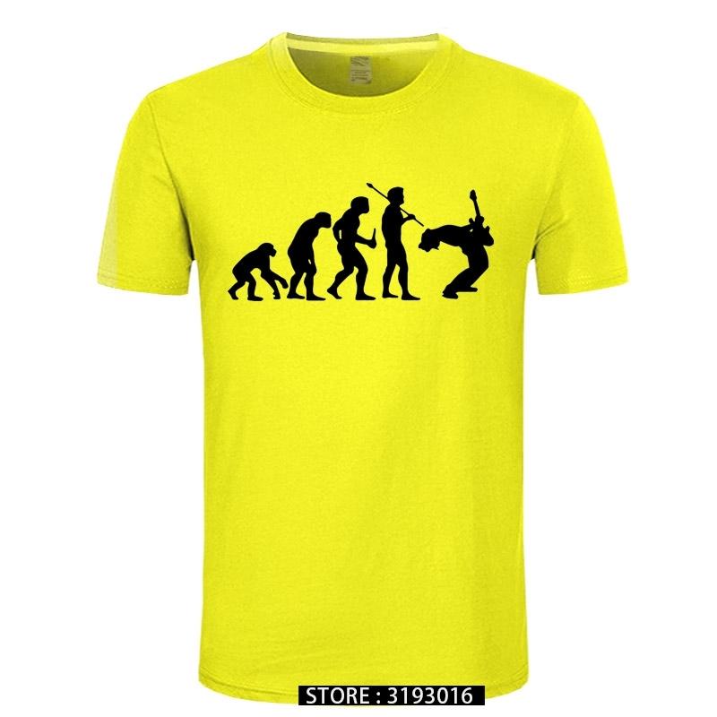 Funny Guitarist T Shirt Evolution Of a Guitarist Music Rock Guitar Musician Band Metal Mens Tshirt 31 Colors Unisex Cool Tees