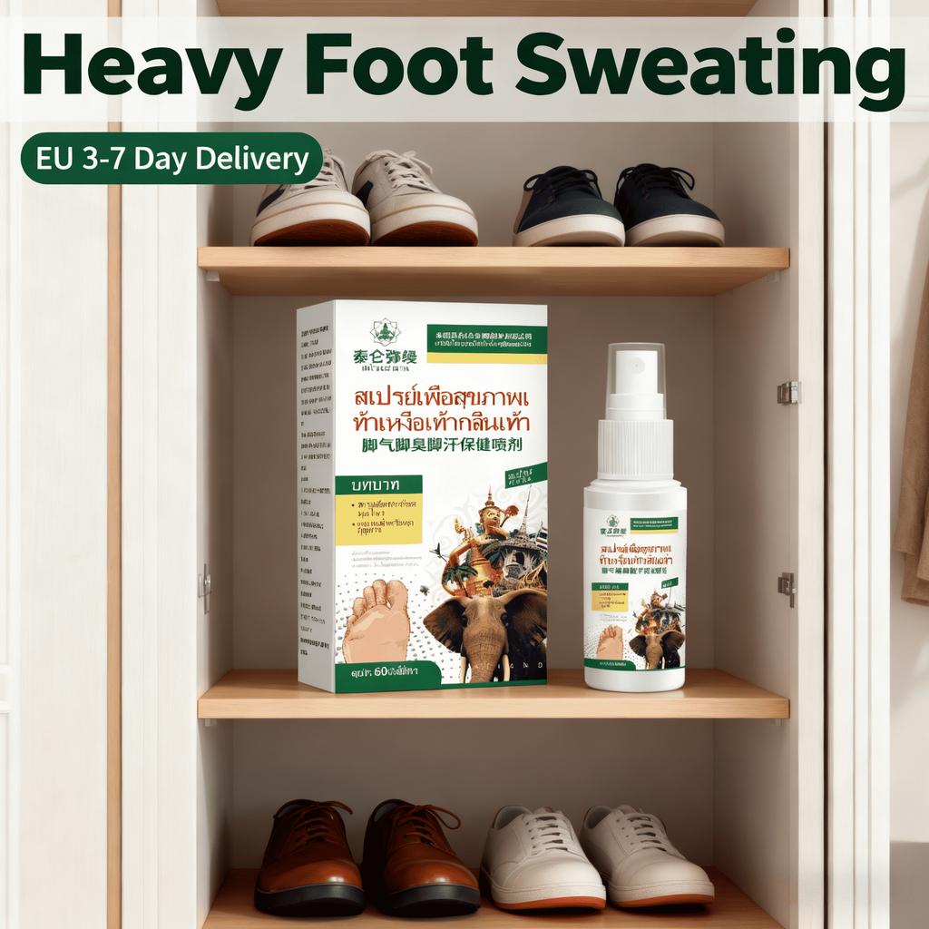 Herbal Foot Fresh Spray - Revitalizing & Sweat-Wicking | Botanical Blend