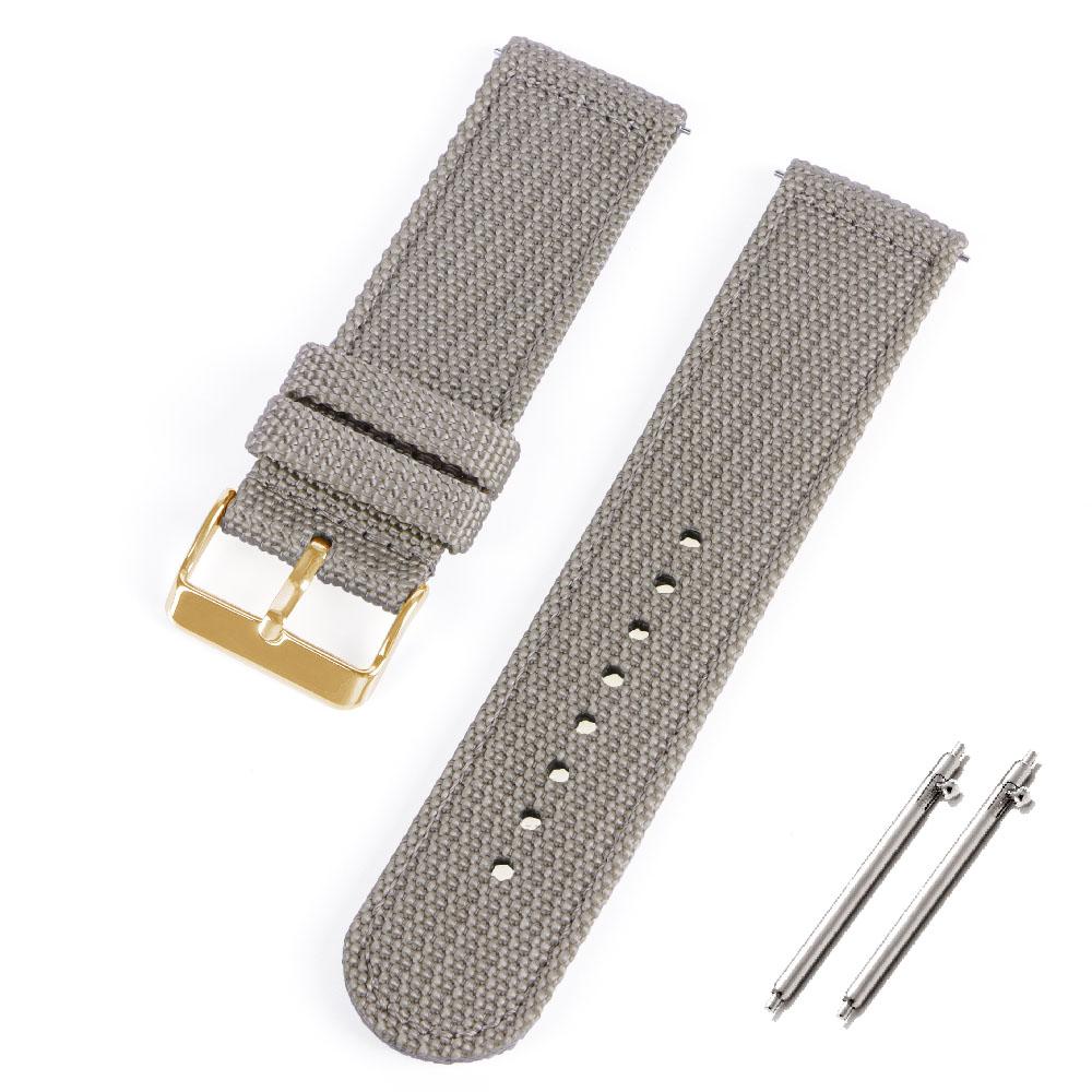 Nylon Canvas Quick Release Watch Band 20mm 22mm Replacement Watch Straps for Military Woven Fabric Wrist Band Ribbed Bracelet