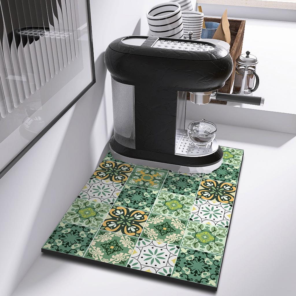 Kitchen Dish Drying Mats Absorbent Coffee Drain Pad Table Placemat Quick Dry Counter Top Rug Non-slip Draining Tableware
