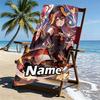 Custom Name Personalized Genshin Impact Print Beach Towel, for Trip Camping Beach Party Home Decor, Birthday Gift for Family & Friends