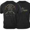 2nd Amendment Patriotic Skull Cross Rifle T-Shirt. Summer Cotton Short Sleeve O-Neck Men's T Sh