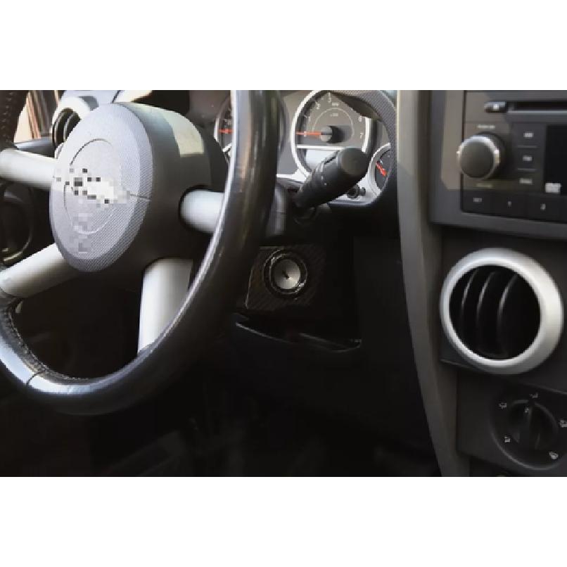 Lgnition Switch Start Key Cover Trim For Jeep Wrangler JK 2007-2017 Carbon Fiber
