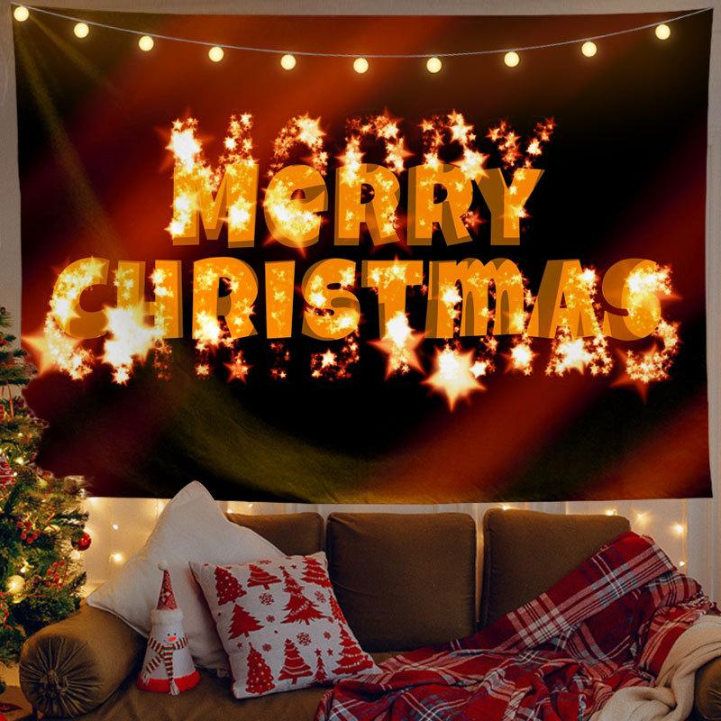 Santa Sleigh Decoration Tapestry Christmas Party Background Decoration Tapestry Family Christmas Party Living Room Bedroom Decor