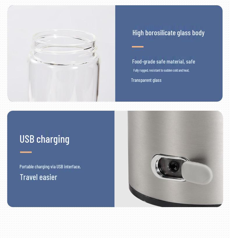 High-Concentration Hydrogen-Rich Water Cup with Electrolysis and Inhalation Features