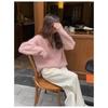 Women's 100% Pure Wool Thick Cable Knit Round Neck Sweater