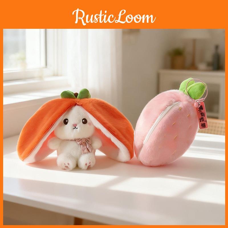 Plush Fruit Bunny Keychain With Soft Crystal Plush For Kids And Teens