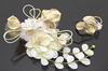 (Soubien) Hair Ornament Set of 2: Flower, Tsumami-zaiku (traditional Japanese fabric flower making), Mizuhiki (decorative cord), Glitter, Corsage,