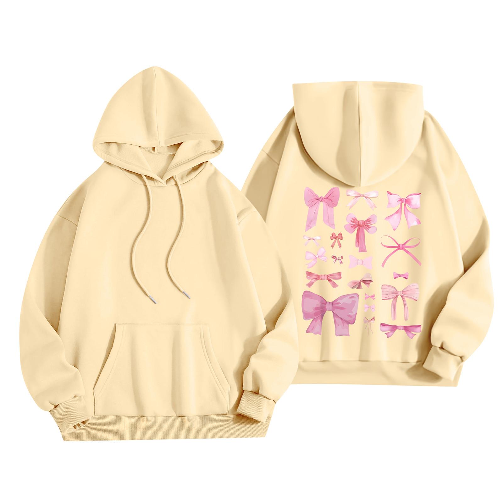 

Женская мода, женский легкий пуловер с длинными рукавами и карманами, толстовка с капюшоном в стиле консервативного стиля XL жёлтый