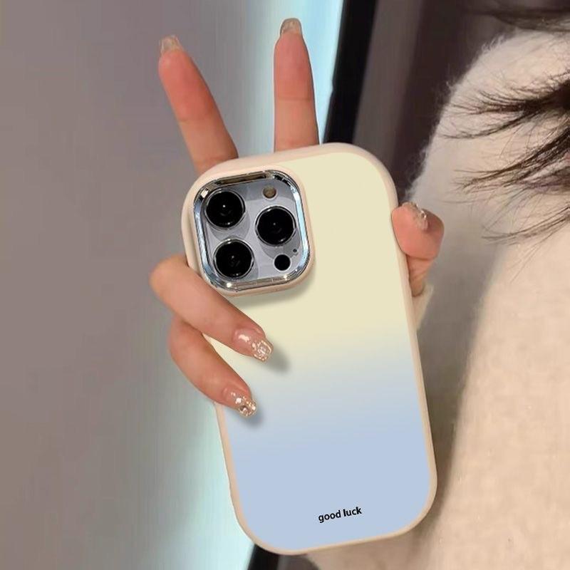 Summer two-color gradual change blue Apple 11 mobile phone case iPhone11 women's soft rubber creative protective case 11promax