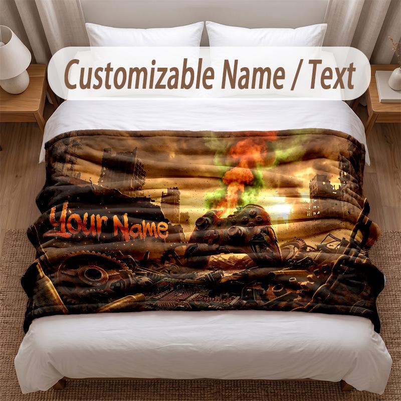 Other Similar Designs Theme Soft Blanket Personalized Custom Name Text Print Warm Blanket Home Sofa Bedroom Decor