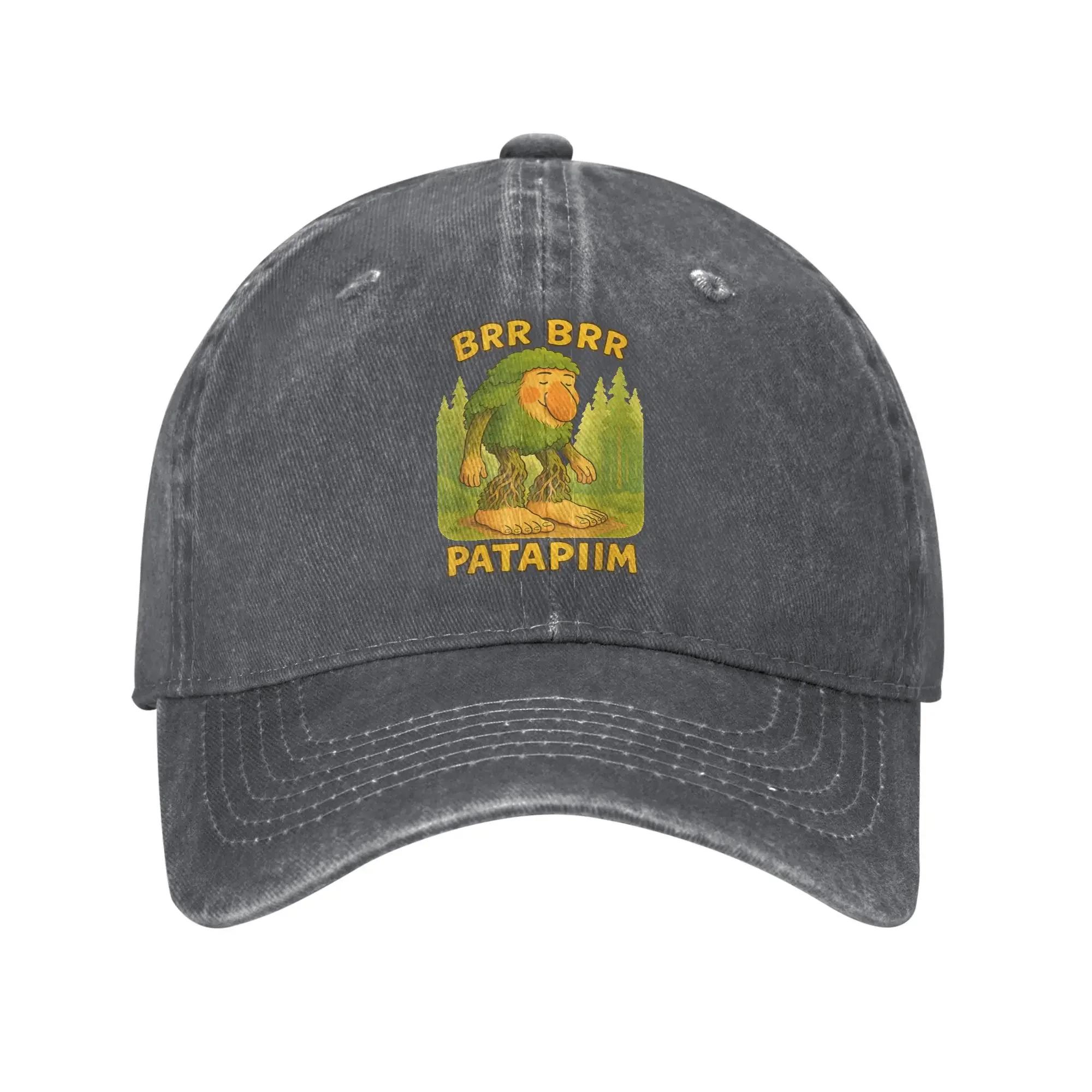 

Brr Brr Patapim Italian Brainrot Meme Unisex Women Baseball Caps Distressed Cotton Hats Cap Workouts Unstructured Soft Sun Cap as shown