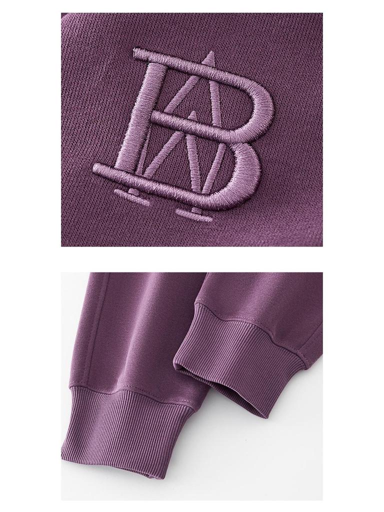 GAGN Women's High Waist Purple Straight-Leg Casual Sports Pants - Simple, Loose, and Versatile.