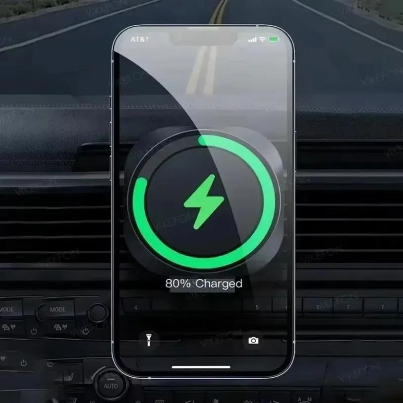 Magnetic Car Wireless Charger Car Phone Holder Car Bracket Mount for iPhone 16 15 14 13 12 Samsung S25 S24 Fast Charging Dock