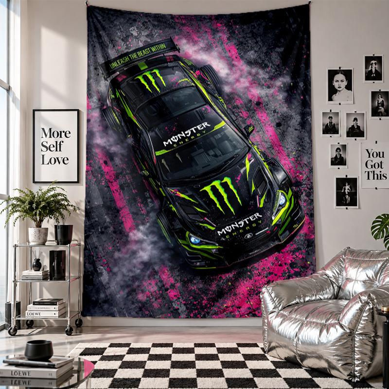 Wall TapestryMonster Energy Art Hanging Cloth Decorative Background Cover for Room Decoration