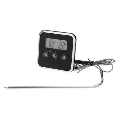 Elektronisches Thermometer Timer Lebensmittel Fleisch Temperaturmesser Messgerät mit Sonde Koch-BBQ-Thermometer Küchen Temperaturwerkzeuge