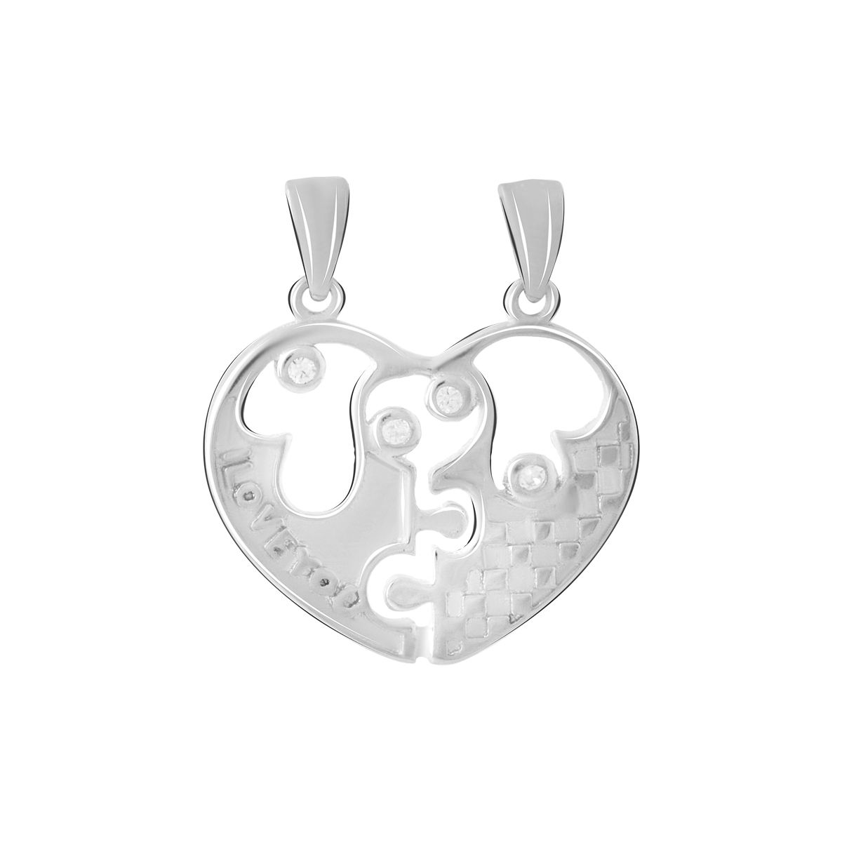 

Срібна каблучка з фіанітами (2080862) білий