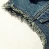 New Spring Autumn Vintage Design Men's Denim Vest Male Black Sleeveless Jackets Men Hole Jeans Waistcoat 6XL